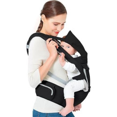 Maam's Baby Carrier 6-in-1 bērnu nēsāšana ar saules aizsardzību SPF50 jaundzimušajiem - mazuļiem 3-30 kg 0-36 mēneši gurnu sēdeklis Baby Ergonomiska bērnu nēsāšana ar 6 nēsāšanas pozīcijām zīdaiņiem no dzimšanas