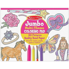 Melissa & Doug Princess & Fairy Jumbo krāsojamā planšete * Bezmaksas skrāpējumi