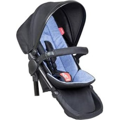 Phil&teds double kit™ / second seat fits pushchairs Dot, Sport, Dash, Voyager V6 2019+ with seat cover in sky colour