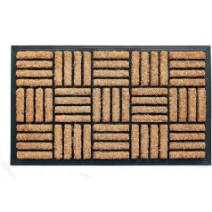 Coco&Coir Viss īsumā Premium kokos Fußmatte | Kokosnussmatte mit rutschfestem PVC | Fußwischer für den Eingangsbereich | für den Außen- und Innenbereich | 45 x 75 cm