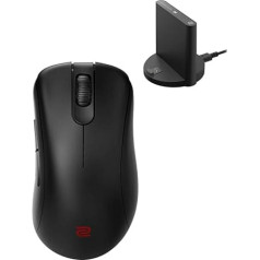 BenQ - Zowie EC3-CW Wireless Ergonomic Esports Gaming Mouse, Improved Receiver, Mouse Wheel with 24 Levels, No Driver, Large Small, Black