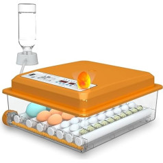 Hethya Полностью автоматический инкубатор для кур на 24-36 яиц, инкубатор с автоматическим переворачиванием яиц, индикатором влажности и автом