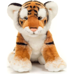 Teddy Hermann 90448 Tiger braun 32 cm, Kuscheltier, Plüschtier mit recycelter Füllung