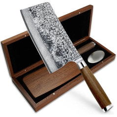 Adelmayer® Damascus Kiritsuke nazis, ar rokām slīpēts saskaņā ar tradicionālo Solinger metodi - ļoti ass un izturīgs asmens, izgatavots no 67 slāņu Japānas damaskas tērauda, ergonomisks valrieksta rokturis + dāvanu kaste, 21,2 cm