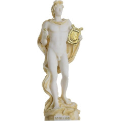 Apolonas muzikos dievas poezijos menas Aukso tonas Alabastro statula Skulptūra 17 cm