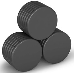 Realth Neodymium Magnets Disc with Epoxy Coated Black 35 mm x 3 mm Pack of 18 for Fridge Office Science Project and Crafts (MDB350318)