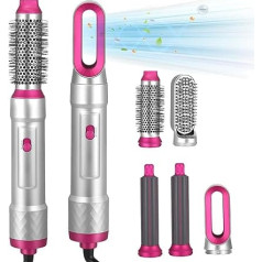 5 in 1 Auto Hairstyler, Heißluftbürste für Haarstyling, automaticische elektrische Haarbürste für Haartrockner Set mit abnehmbaren Köpfen Begradigungskamm