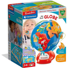 Clementoni 61366 First Interactive Digital Kids Age 3 Years Educational Toy, Globes World, Made in Italy, Multi-Colour