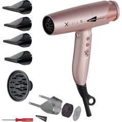 GAMMA+ XCELL S Ionic Hair Dryer, 290 g, Ultralight Hair Dryer with Bacteria-Killing Effect, Quiet, Smart Memory, LED Interface, Self-Cleaning Technology (Schuko Plug)