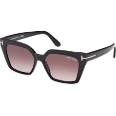 Tom Ford Winona FT 1030 Sieviešu saulesbrilles Shiny Black/Light Violet Shaded 53/15/140, Shiny Black/Light Violet Shaded