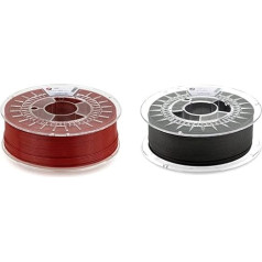 extrudr® PETG Diametrs 1,75 mm (1,1 kg) 'Hellfire Red/Red' - 3D printeru filaments & ® XPETG Matte Diametrs 1,75 mm (1 kg) 'Black' - 3D printeru filaments - Ražots Austrijā - Augstākā kvalitāte par izdevīgu cenu