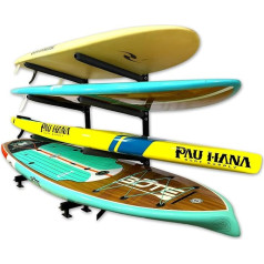 StoreYourBoard Paddleboard Dock Storage Rack, āra virs ūdens SUP stiprinājums, izturīgs metāla piestātnes statīvs, ietilpība 180 kg