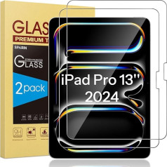 SPARIN Panzer Schutz Glas für iPad Pro 13 Zoll M4 (2024), 7. Generation, HD-Klarheit folie, 9H Härte Schutzfolie, Kratzfest, 2 Stück