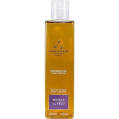 Aromatherapy Associates De-Stress Muscle dušas eļļa 250 ml. Atvieglojiet un atgūstiet spēkus ar mūsu nomierinošo, terapeitisko ēterisko eļļu maisījumu no rozmarīna, ingvera un melnajiem pipariem. Grezna eļļas un piena formula