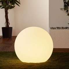 Lightbox āra gaismas bumba - augstas kvalitātes dārza lampa - ar kontaktdakšu - ceļa apgaismojumam - dārzam - 1x E27, maks. 60 Watt - Izgatavots no plastmasas - Balts