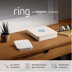 Ring Alarm-Set - L | Alarmanlage für Haus & Wohnung mit WLAN und Sensoren | Alarm-Benachrichtigungen direkt auf dein Smartphone | haustierfreundlich | Funktioniert mit Alexa