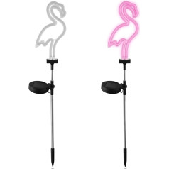 Yinuoday 2 saules baterijas LED Flamingo Garten Dekoration Wasserdicht Für Den Weg Des Weges Rasen 2 Stücke Solar Lichter LED Flamingo Garten Dekoration Wasserdicht Für Den Weg Des Weges Rasen