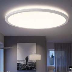 Oraymin LED vannas istabas griestu gaisma, 28 W, 3080 lm, LED griestu gaisma, apaļa, 4000 K, IP44, piemērota viesistabai, guļamistabai, vannas istabai, vannas istabai, gaitenim, birojam, virtuvei, balkonam, moderna, balta, 42 cm