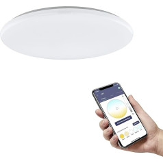 EGLO connect.z Smart Home Totari-Z LED griestu gaisma, griestu lampas diametrs 56 cm, ZigBee, lietotnes un balss vadība, Alexa lietotne un balss vadība, regulējama gaismas krāsa (silti balta/auksti balta),