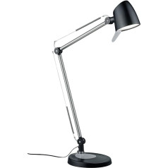 Trio Leuchten Rado 527690132 LED galda lampa metāla melna / pelēka / balta ar 5 vatu LED 4 virzienu skārienjutīgo slēdzi 38 x 16,7 x 70 cm