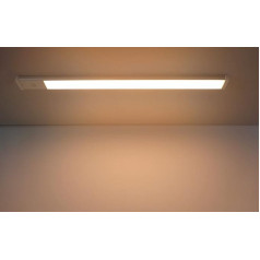 Trango - 2535 LED zemgaismas lampa - 4 līmeņi, regulējama - Gaismas lente 1200 mm - 18 W 230 V - Titāna krāsā - Ar skārienjūtīgu regulatoru 3000 K silti balta - Virtuves zemgaismas lampa, skapja apgaismojums, pamatnes lente