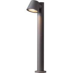 DAWALIGHT Bollard Light GU10 5 W 3000 K LED ceļa apgaismojums ārā IP44 Ūdensizturīga grīdas lampa dārzam ārā, alumīnijs, antracīts