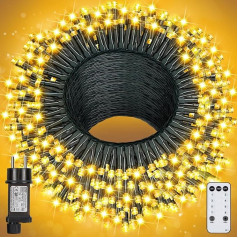 YAGOPAL 100 m 800 LED āra Ziemassvētku apgaismojums ārā Krāsains 8 režīmi ar tālvadības pulti Barošanas taimeris IP65 Ziemassvētku eglītei Patio pusei Kāzu dekorēšanai