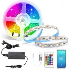 Arotelicht 12 V RGBWW LED Strip WiFi komplekts Smart LED Strip 5050 SMD RGB + Warm White 4 in 1 ar kontrolieri Magic Home saderīgs ar Alexa, Google Home LED Light Strip dekorēšanai mājās, ballītēm, bāriem