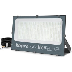 Dabīgais 200 W LED prožektors, 20000 lm īpaši spilgts prožektors, IP66 ūdensnecaurlaidīgs rūpnieciskais prožektors, Cool White, 300W