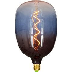 TIANFAN LED spuldzes Liela Vintage Light Bulb 4W Dimmable Spiral Filament Giant Edisona spuldze 220-240V E27 Īpaša dekoratīvā gaismas spuldze Gradient Blue