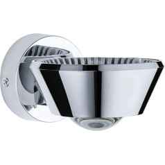 Paulmann Sabik 70947 LED griestu gaisma IP44 230 V apaļa, ieskaitot 1 x 9 / 1 x 4 vatu dimmējamu griestu lampu hromēta vannas istabas lampa plastmasas 2700 K