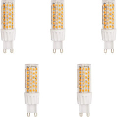 G9 LED dimmable spuldze ar tapu pamatni 9 W = 60 W, silti balta, 5 gabaliņi Kobos LED