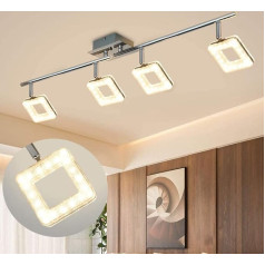 Padma LED griestu apgaismojuma prožektors Modern Warm White 4 x 5 W ar 2 grozāmām spuldzēm 3000 K 1600 lūmenu Regulējams leņķis Virtuve Guļamistaba Dzīvojamā istaba Birojs