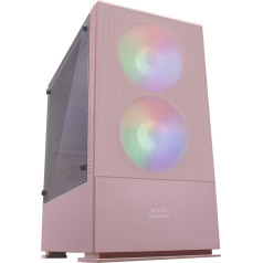 Mars Gaming MCZP Premium Compact Micro-ATX PC kaste, ar paneli un priekšējo sietu, rozā krāsā