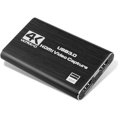 KuWFi 4K/30Hz Вход 1080P Выход Внешняя Карта Захвата Игры, HDMI Карта Записи USB3.0 Без Драйвера Игровой Транслятор Микрофон HD Видео HD 1080P Блок Записи HDMI 