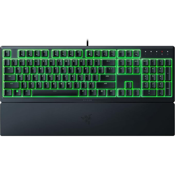 Razer Ornata V3 X - plakanā mehu membrānas spēļu tastatūra (klusi membrānas slēdži, ergonomisks plaukstas locītavas balsts, pret UV starojuma pārklājums) QWERTY ASV izkārtojums | Melna