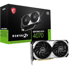 MSI GeForce RTX 4070 Ventus 2X 12G OC Graphics Card - NVIDIA RTX 4070 GPU, 12GB GDDR6X (21Gbits / 192 bit), PCIe 4.0-2X TORX Fan 4.0 - HDMI 2.1a, DisplayPort 1.4a