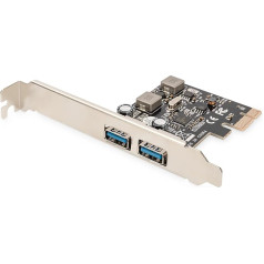 DIGITUS USB PCI Express papildkarte USB3.0, 2 porti A/F, 1x LP kronšteins, NEC UPD720202