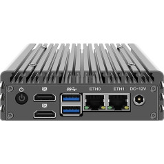 Ugunsmūris Micro Appliance, 2 Port i226-V 2.5G LAN 2.5G Fanless Mini PC Intel N100, Bez DDR5 Bez NVMe, 1* CPU ventilators, 2*HDMI@4K, 2*USB, 1 * 10 Pin GPIO, VPN Router PC, OPNsense, Ethernet AES-NI