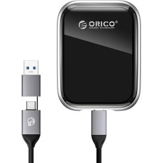 ORICO 1TB ārējais SSD līdz 2000MB/s pārnēsājamais cietvielu disks, USB 3.2 Gen 2x2 20Gbps ar 2 in 1 USB C kabeli, saderīgs ar MacBook, iPad, iPhone 15 - A20