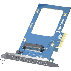 10Gtek U.2 SFF-8639 to PCIe NVMe SSD Adapter Card, PCIe 3.0 X4 paplašināšanas karte 2,5 collu U.2 NVMe SSD vai 2,5 collu SATA SSD diskam