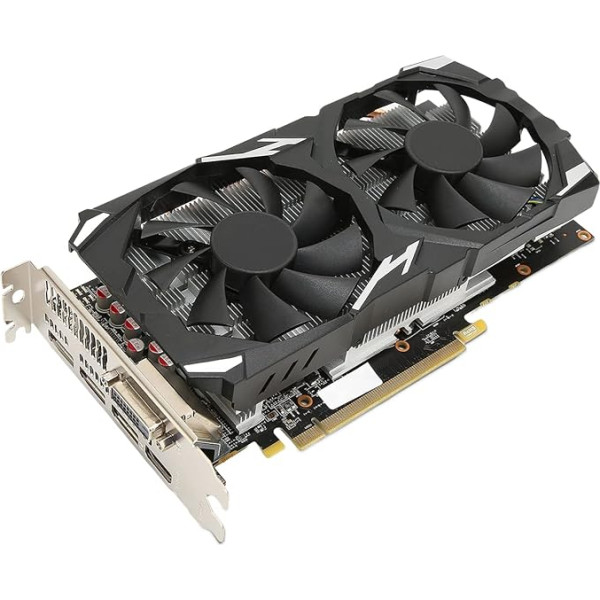 Cuifati RX 580 Gaming Graphics Card, 8GB GDDR5 galddatora grafiskā karte, 4K 60Hz PCIE 3.0 3DP DVI HDMI 256Bit 1284MHz priekš Ellesmere 14Nm, iebūvēts dzesēšanas modulis ar diviem ventilatoriem