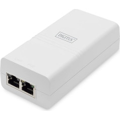 DIGITUS Gigabit Ethernet PoE Injector, 802.3af, White 802.3af, 15.4 W Small Housing, White