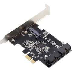 chenyang PCI-E 1X uz 2 USB 3.0 19Pin 20Pin priekšējā paneļa galvenes PCI-E paplašināšanas kartes adapteris galda datora pamatplatei