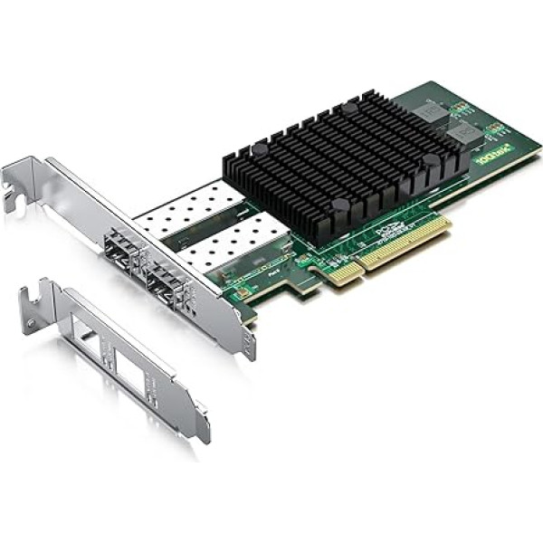 10Gb SFP+ PCI-E tīkla karte NIC, salīdzināma ar Intel X710-DA2, ar Intel XL710-BM2 mikroshēmu, divi SFP+ porti, PCI Express 3.0 X8, Ethernet konverģētais tīkla adapteris, Windows Server/Linux/VMware atbalsts