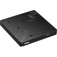 LMEN Lettore CD DVD Esterno per PC Portatile USB 3.0 e Type-C per PC MacBook/ASUS/Samsung/Windows 98/2003/XP/Vista/7/8/10/11/Linux/MacOS