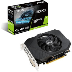 ASUS Phoenix Nvidia GeForce GTX 1650 4GB OC Edition Gaming Graphics Card (GDDR6 Memory, PCIe 3.0, 1x HDMI 2.0b, 1x DVI, 1x DisplayPort 1.4, PH-GTX1650-O4GD6)