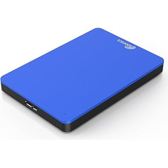 Sonnics 500GB Blau Externe tragbare Festplatte USB 3.0 super schnelle Übertragungsgeschwindigkeit für den Einsatz mit Windows PC,Mac, XBOX ONE und PS4 Fat32