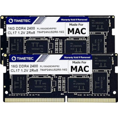 Timetec 32GB KIT (2x16GB) Kompatibel für Apple 2017 iMac(27 Zoll mit Retina 5K, 21,5 Zoll mit Retina 4K/Nicht-Retina 4K) DDR4 2400MHz PC4-19200 SODIMM MAC RAM Upgrade für iMac18,1/iMac18,2/iMac18,3