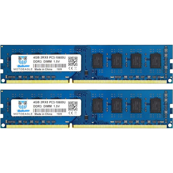 Motoeagle 8GB komplekts (2X4GB) 2RX8 PC3-10600U DDR3 1333MHz DIMM RAM 4GB DDR3 10600 PC3 1333 UDIMM CL9 1.5V 240-pin galddatora atmiņas moduļi